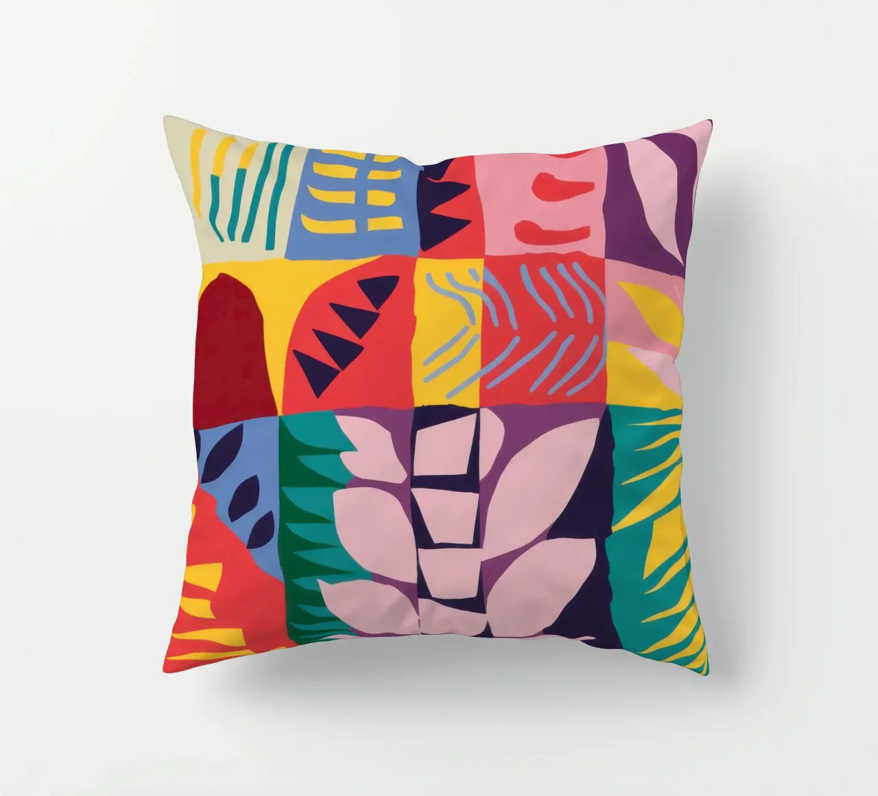 Patchwork-Muster Raster Kissen von Obs Canvas