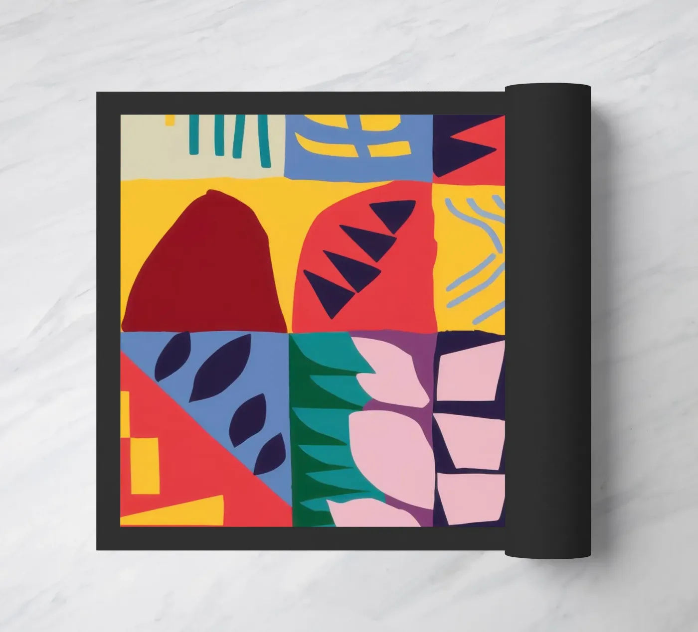 Patchwork Pattern Grid deurmat van Obs Canvas