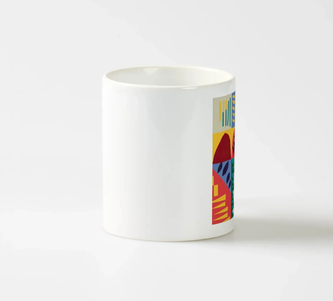 Patchwork-Muster Raster Keramik Tasse von Obs Canvas