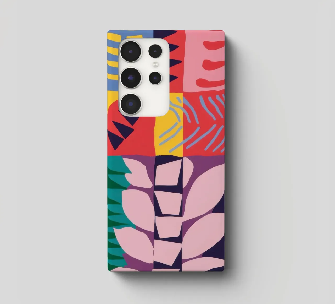 Patchwork-Muster Raster Samsung Hülle von Obs Canvas