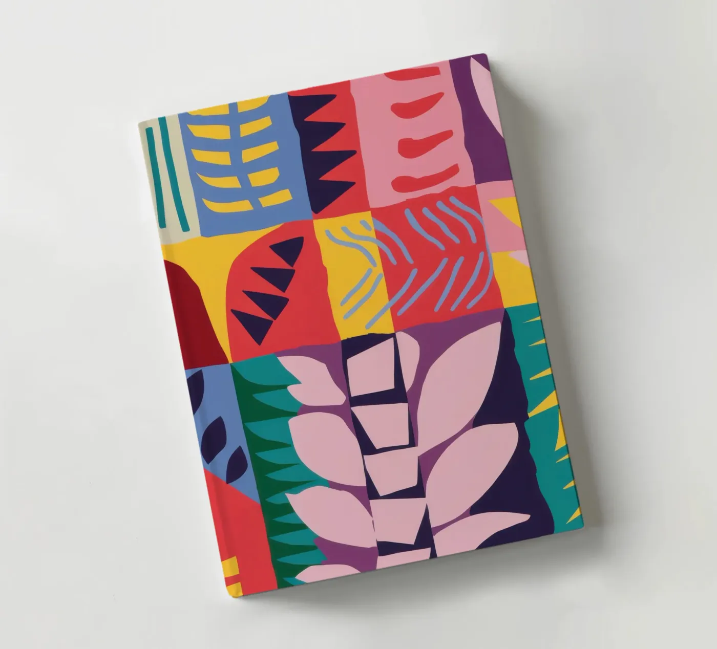 Patchwork-Muster Raster Notizbuch von Obs Canvas