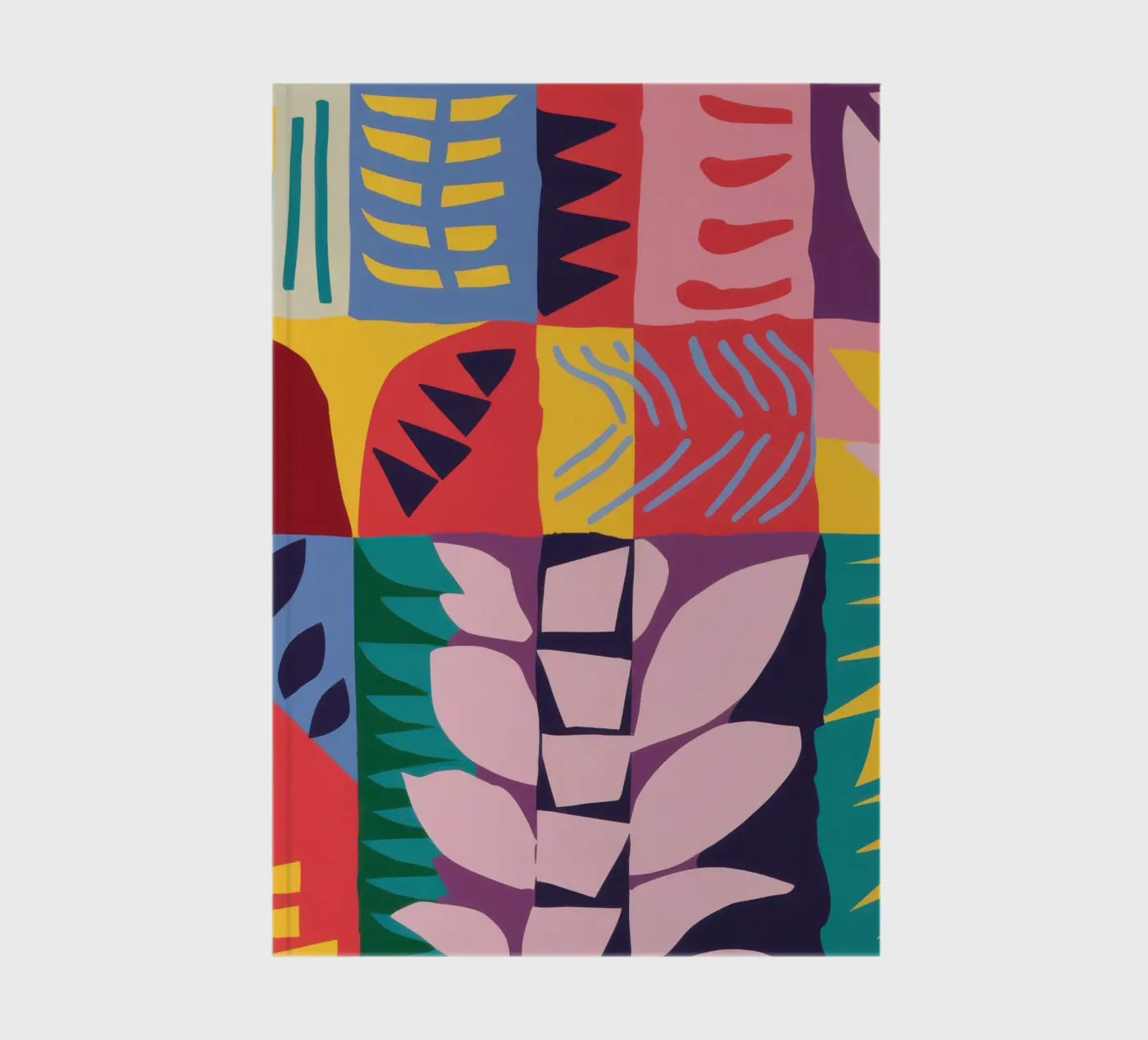 Patchwork-Muster Raster Notizbuch von Obs Canvas