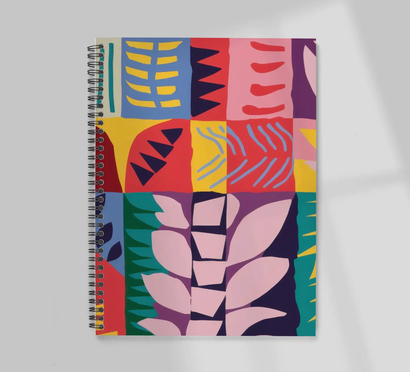 Patchwork Pattern Grid carnet à spirale de Obs Canvas