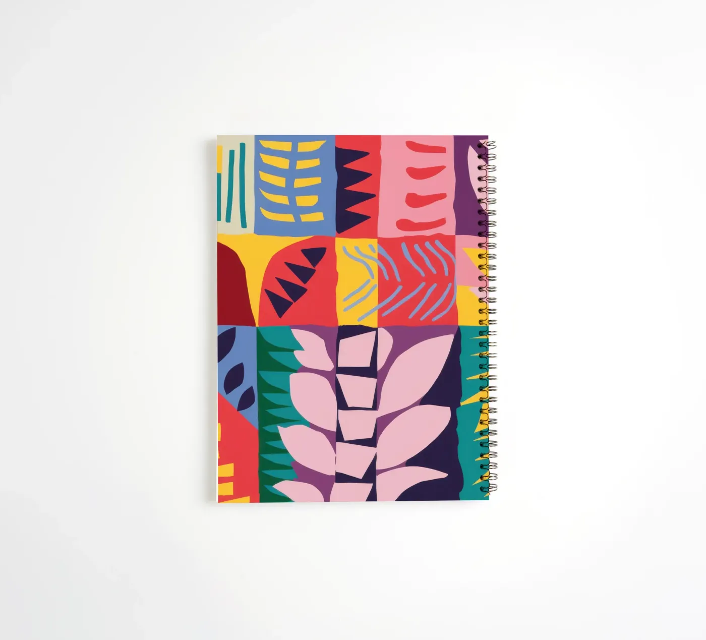 Patchwork Pattern Grid carnet à spirale de Obs Canvas