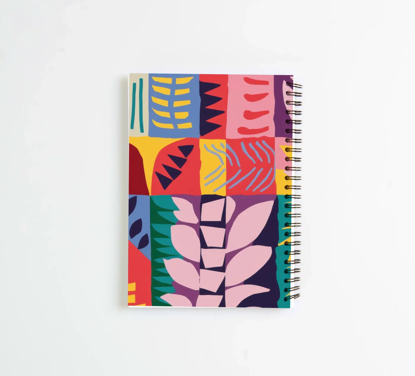 Patchwork Pattern Grid carnet à spirale de Obs Canvas