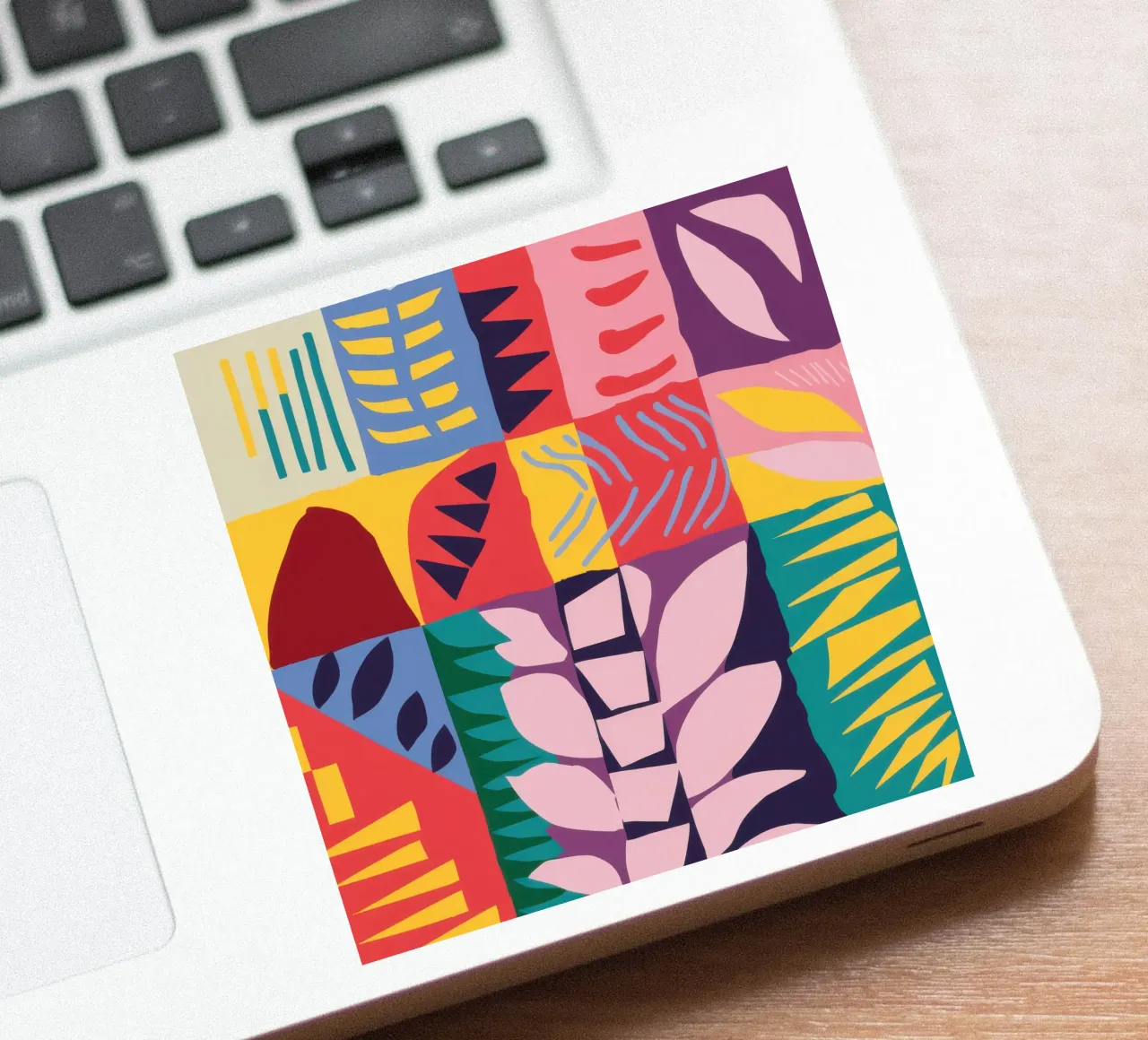Patchwork-Muster Raster Sticker von Obs Canvas