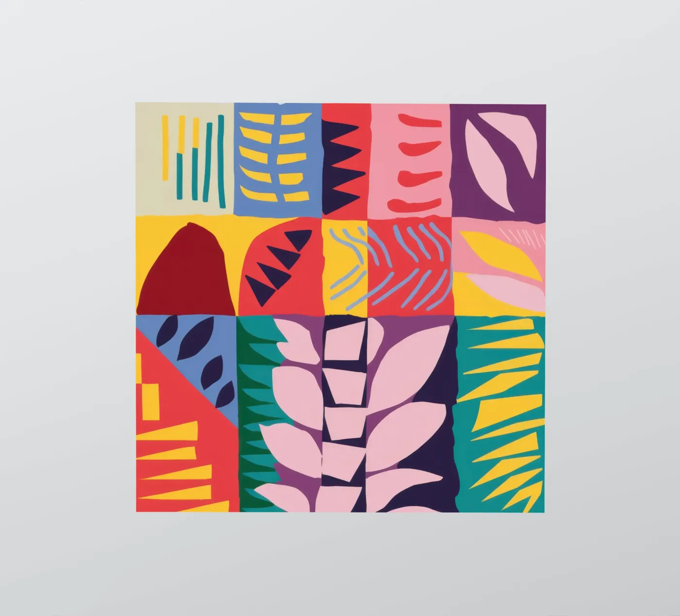 Patchwork Pattern Grid autocollant de Obs Canvas