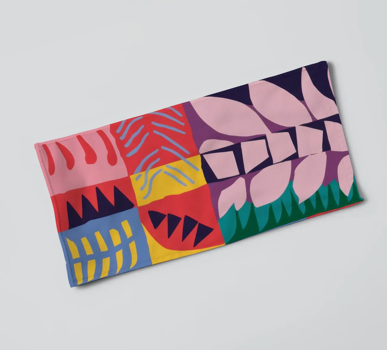 Patchwork Pattern Grid towel by Obs Canvas