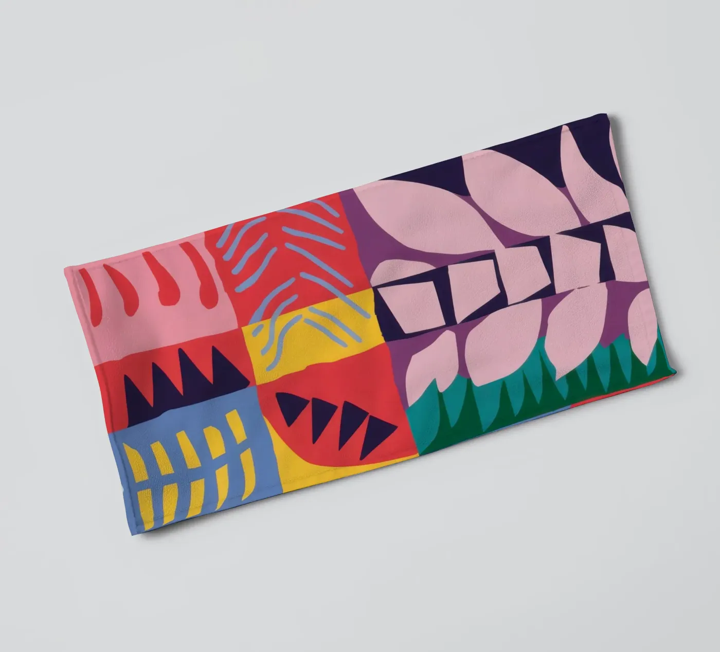 Patchwork Pattern Grid Handtuch von Obs Canvas