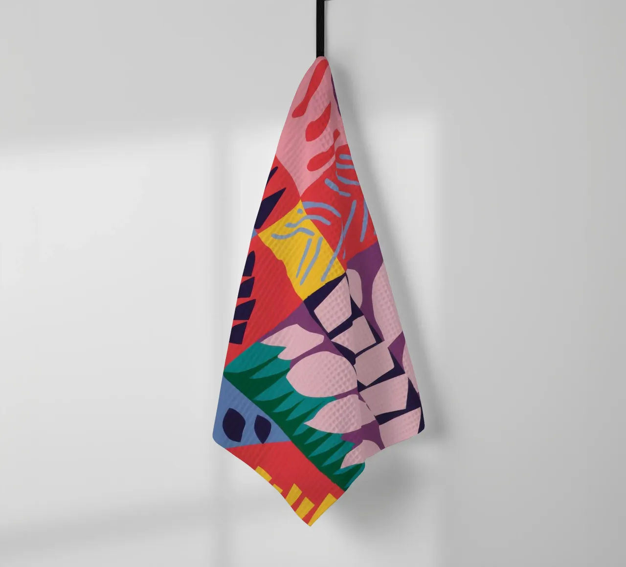 Patchwork-Muster Raster Geschirrtuch von Obs Canvas