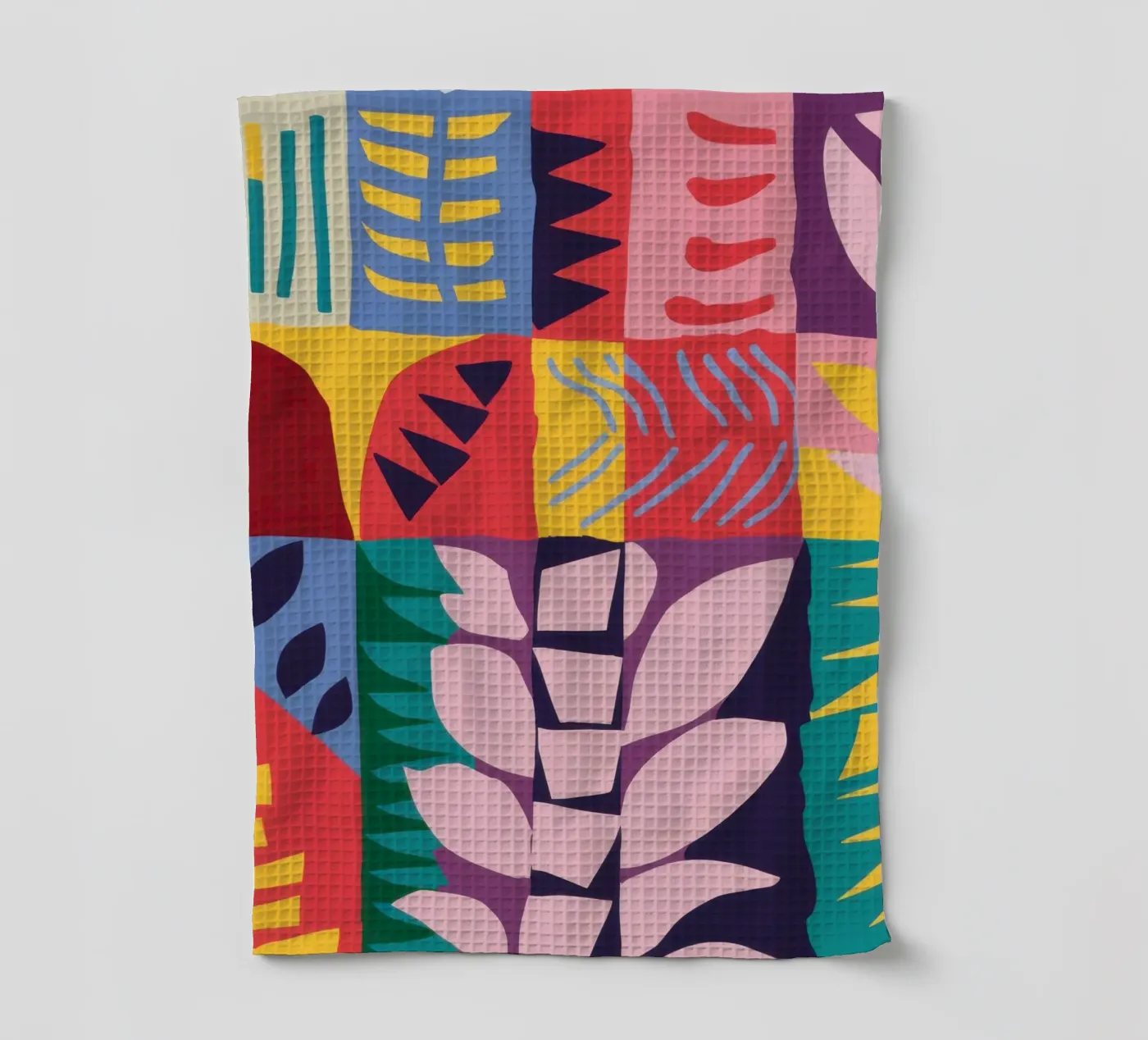 Patchwork Pattern Grid Geschirrtuch von Obs Canvas