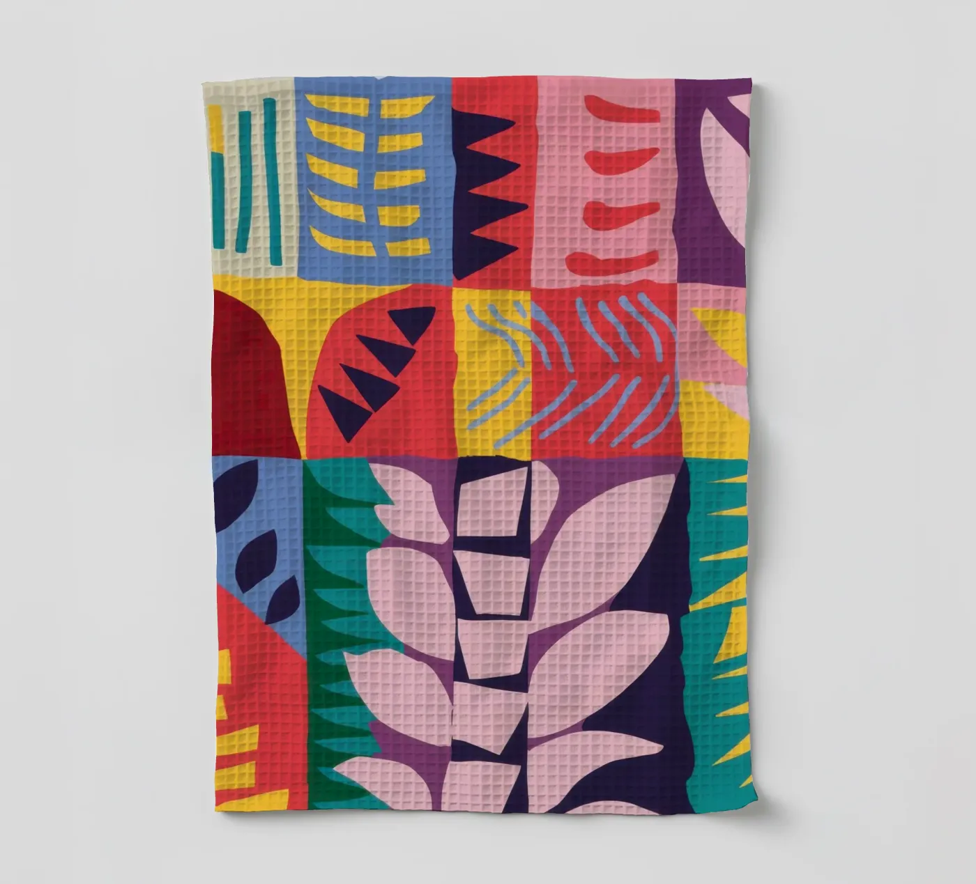 Patchwork Pattern Grid Geschirrtuch von Obs Canvas