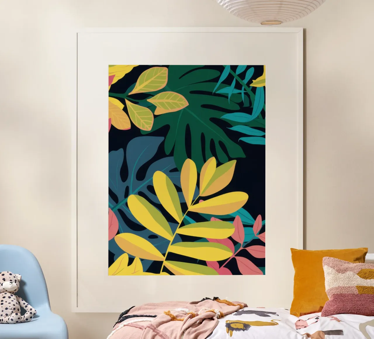 Foglie d'oro di notte poster da Thistle Bloom