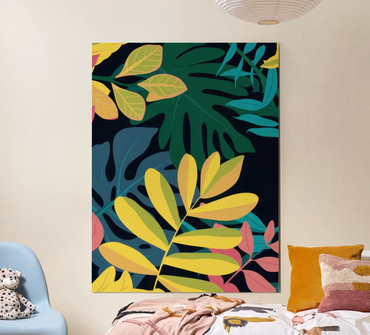 Foglie d'oro di notte poster da Thistle Bloom