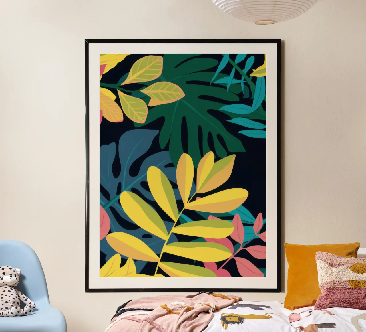 Foglie d'oro di notte poster da Thistle Bloom