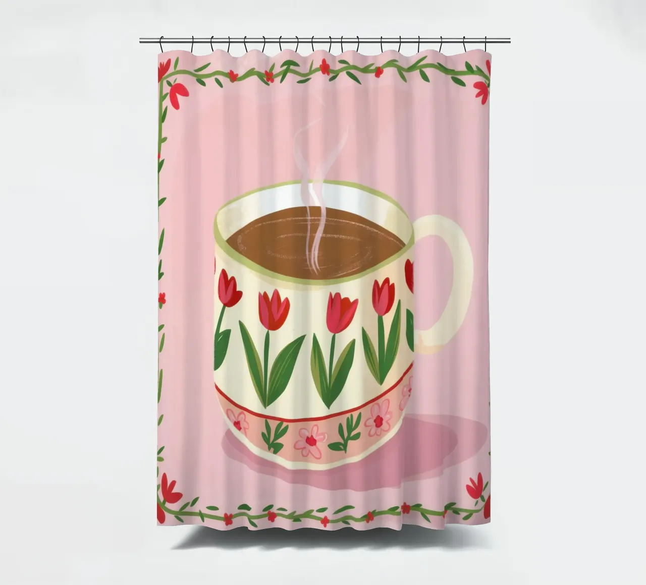 Caffè Tulipano Amore tenda da doccia da Frosh Pallete