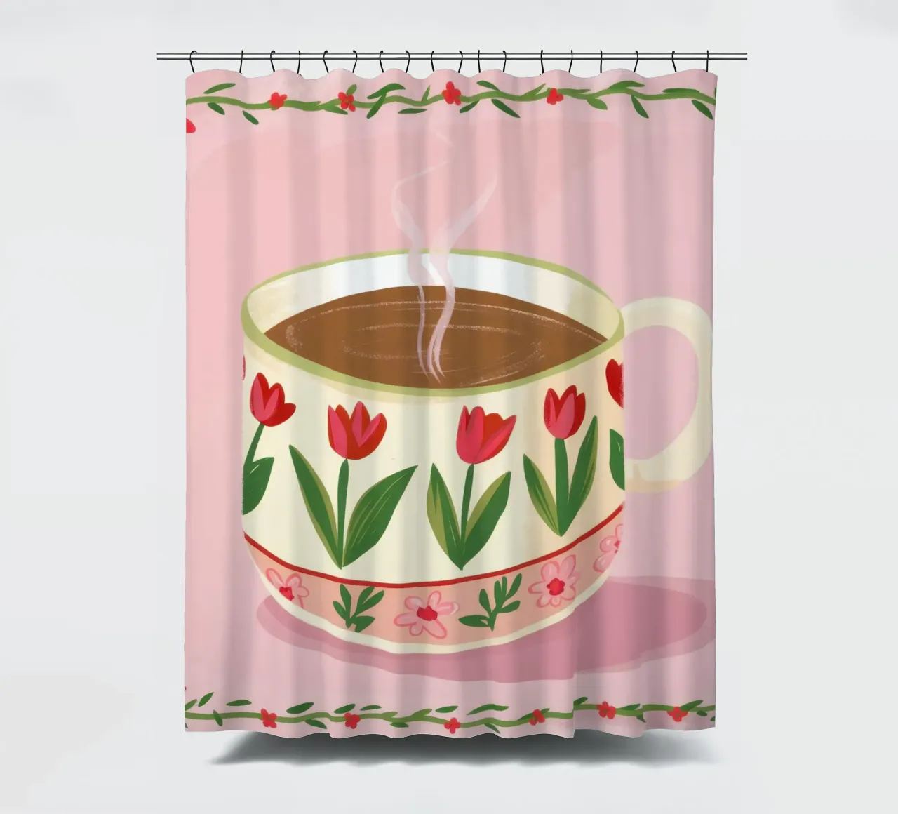 Caffè Tulipano Amore tenda da doccia da Frosh Pallete