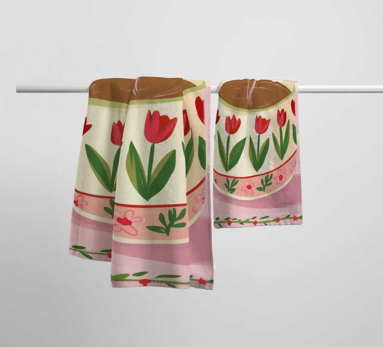 Caffè Tulipano Amore asciugamano da bagno da Frosh Pallete