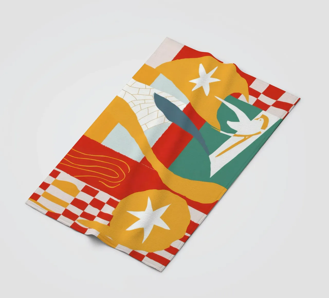 Celestial Checkerboard Abstract fleece blanket by Lunar Valentina