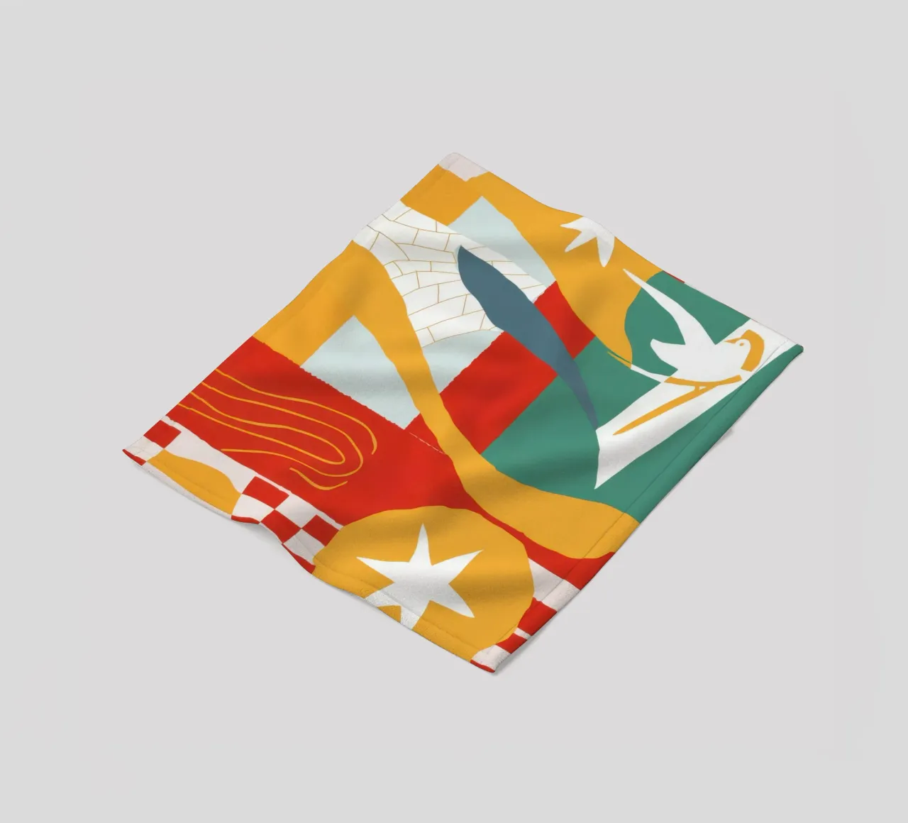 Celestial Checkerboard Abstract fleece blanket by Lunar Valentina