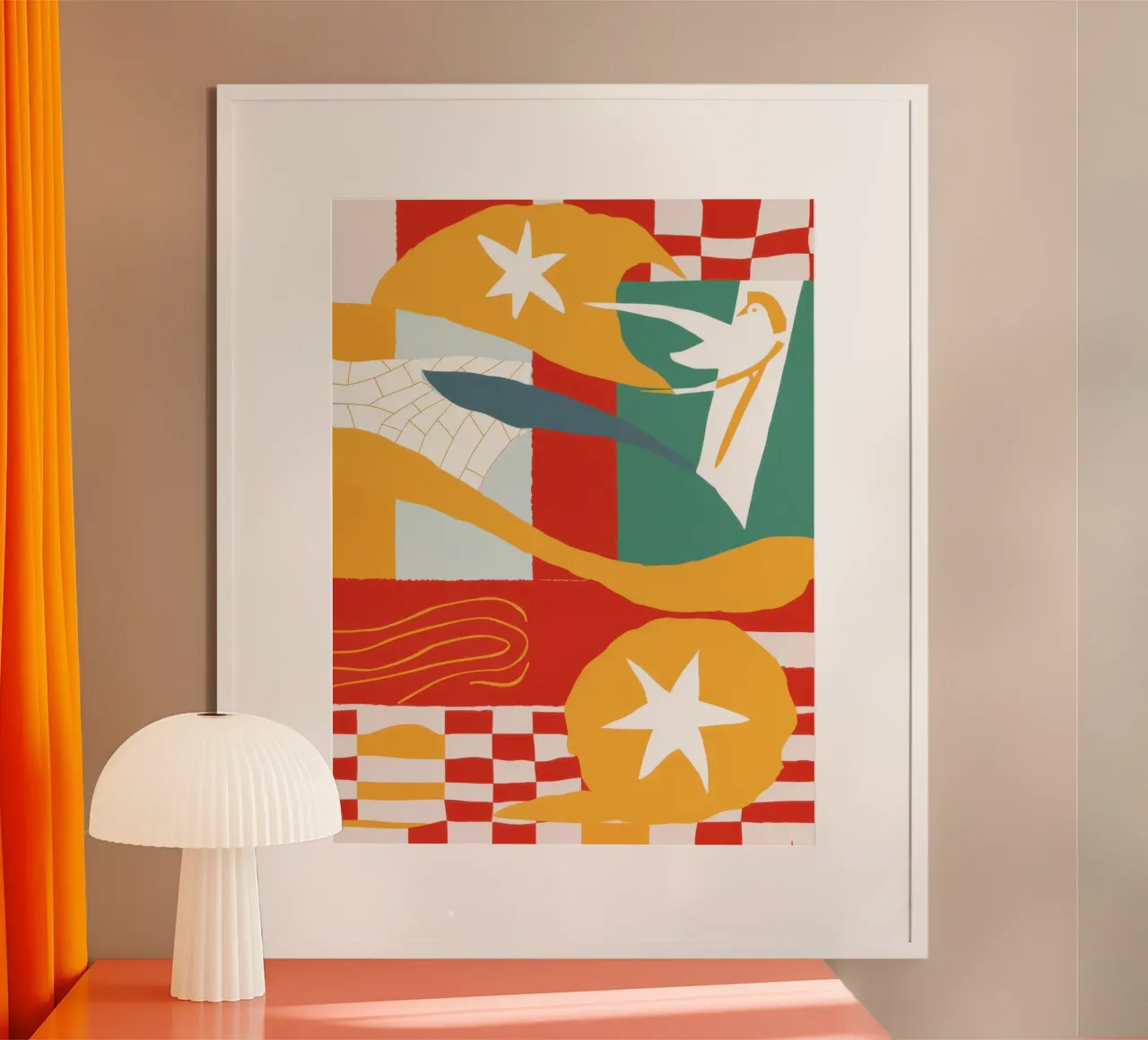 Celestial Checkerboard Abstract poster by Lunar Valentina