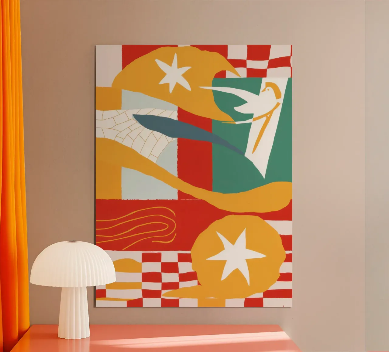 Celestial Checkerboard Abstract poster by Lunar Valentina