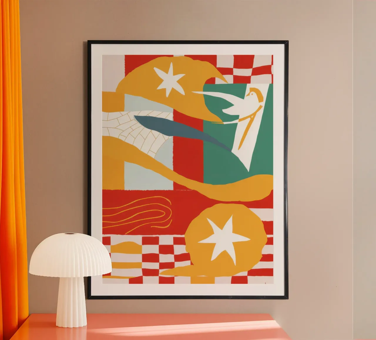 Celestial Checkerboard Abstract poster by Lunar Valentina