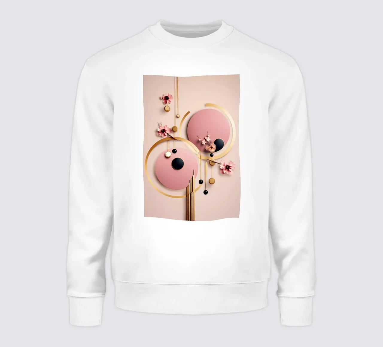 Bubblegum Oro Astratto Floreale 8 felpa da Tameo