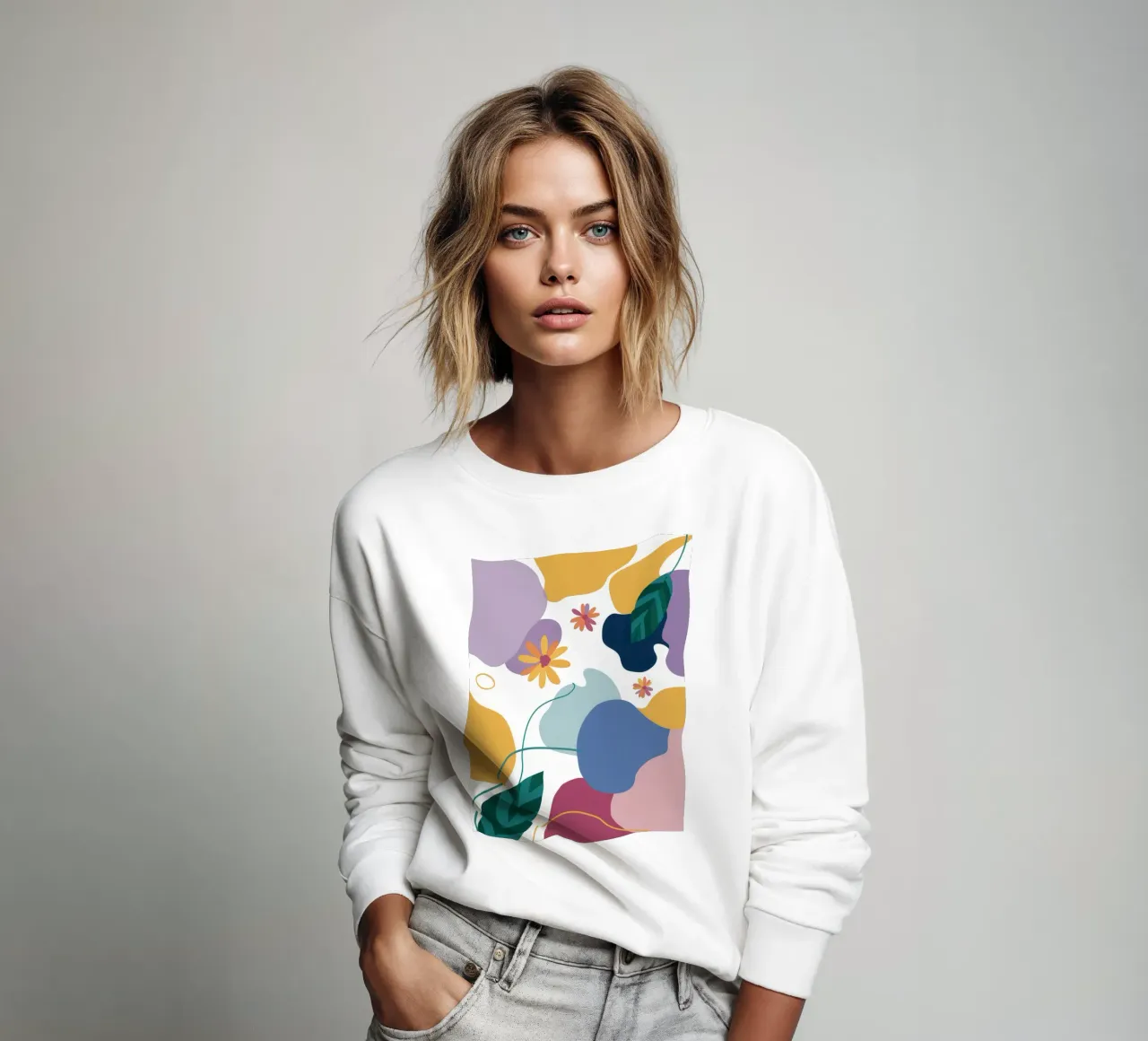 Suave flujo abstracto sudadera de Obs Canvas