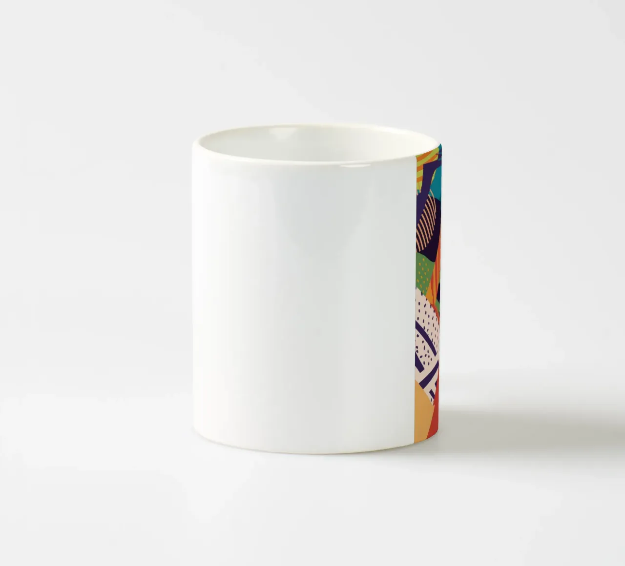 Vibrant Pattern Collage ceramic mug by Frosh Pallete