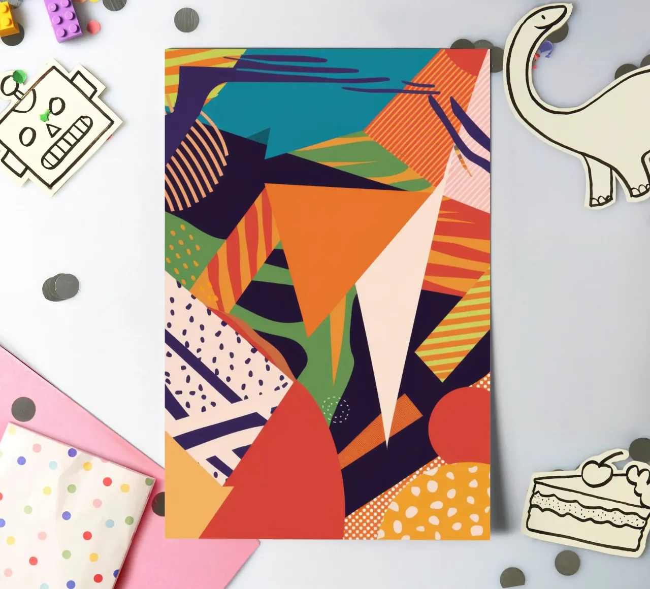 Vibrant Pattern Collage sticker sheet by Frosh Pallete