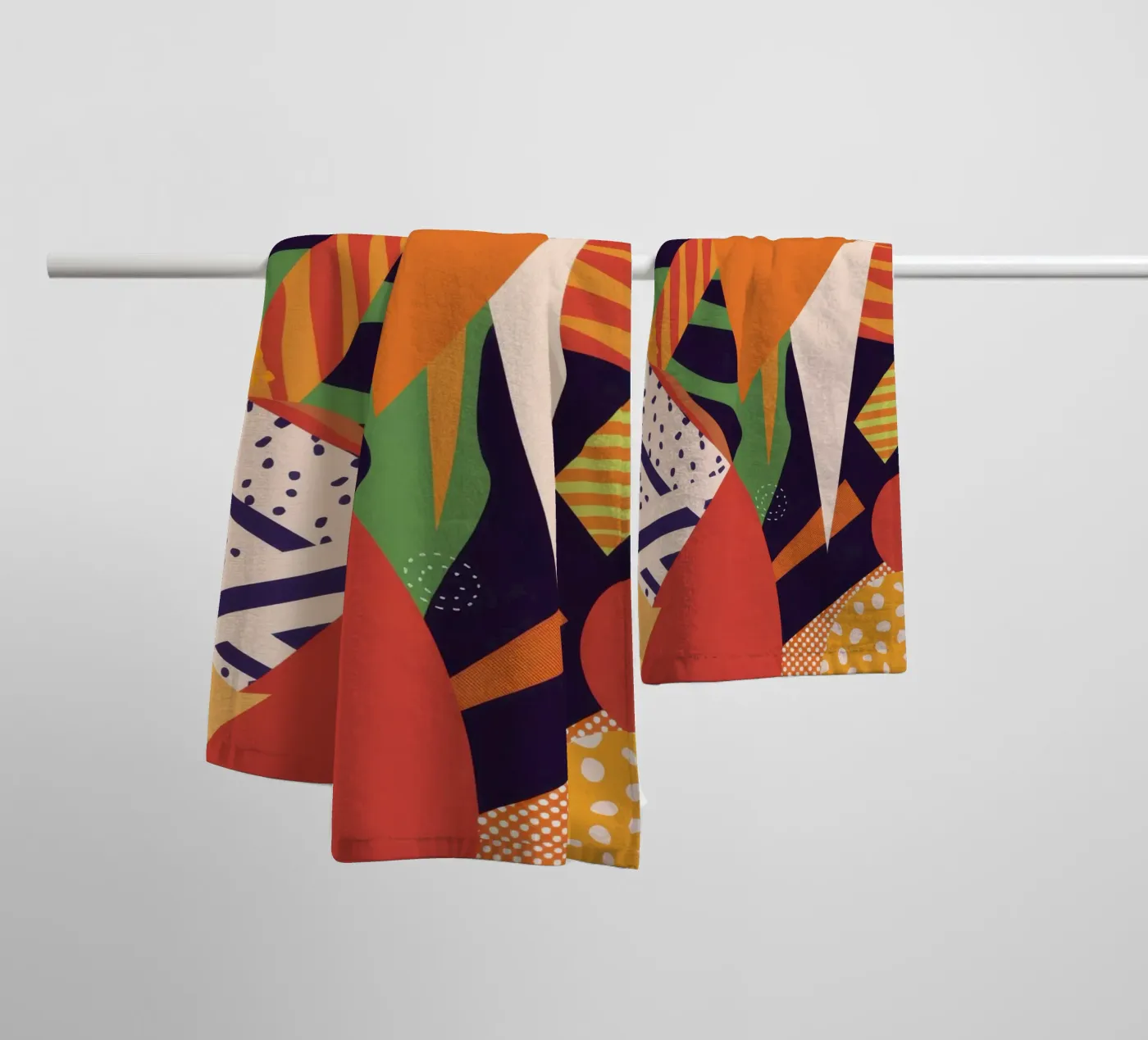 Vibrant Pattern Collage towel by Frosh Pallete