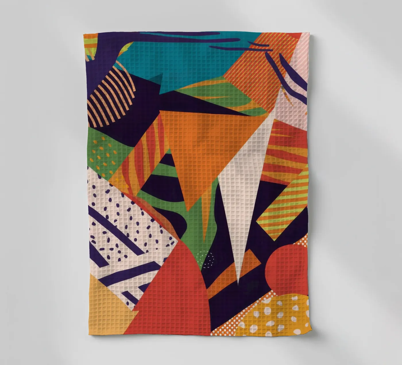 Vibrant Pattern Collage tea towel by Frosh Pallete