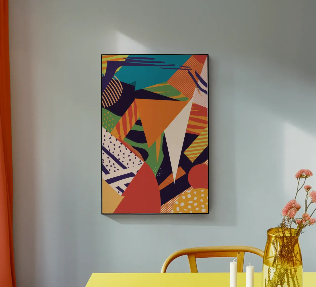 Vibrant Pattern Collage acrylic glass by Frosh Pallete