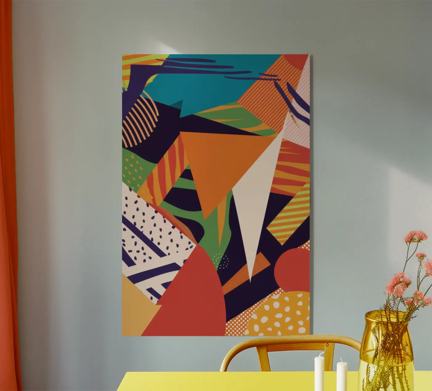 Collage met levendig patroon acryl van Frosh Pallete