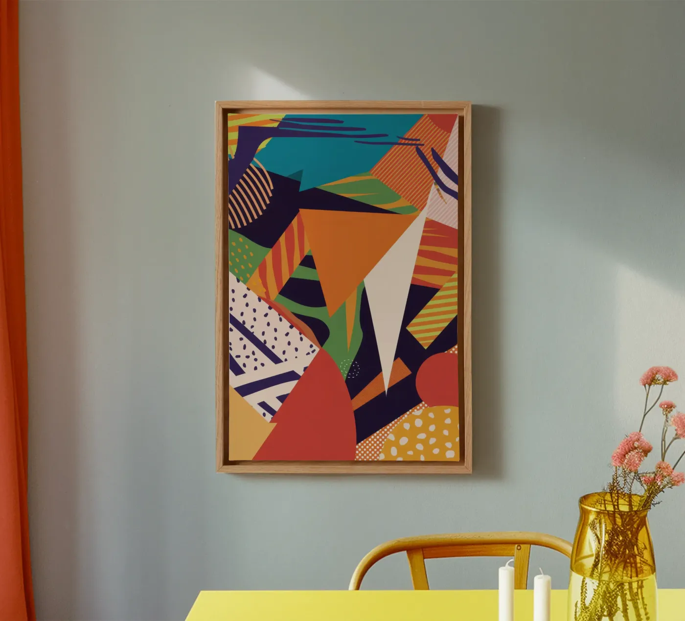 Collage met levendig patroon canvas van Frosh Pallete