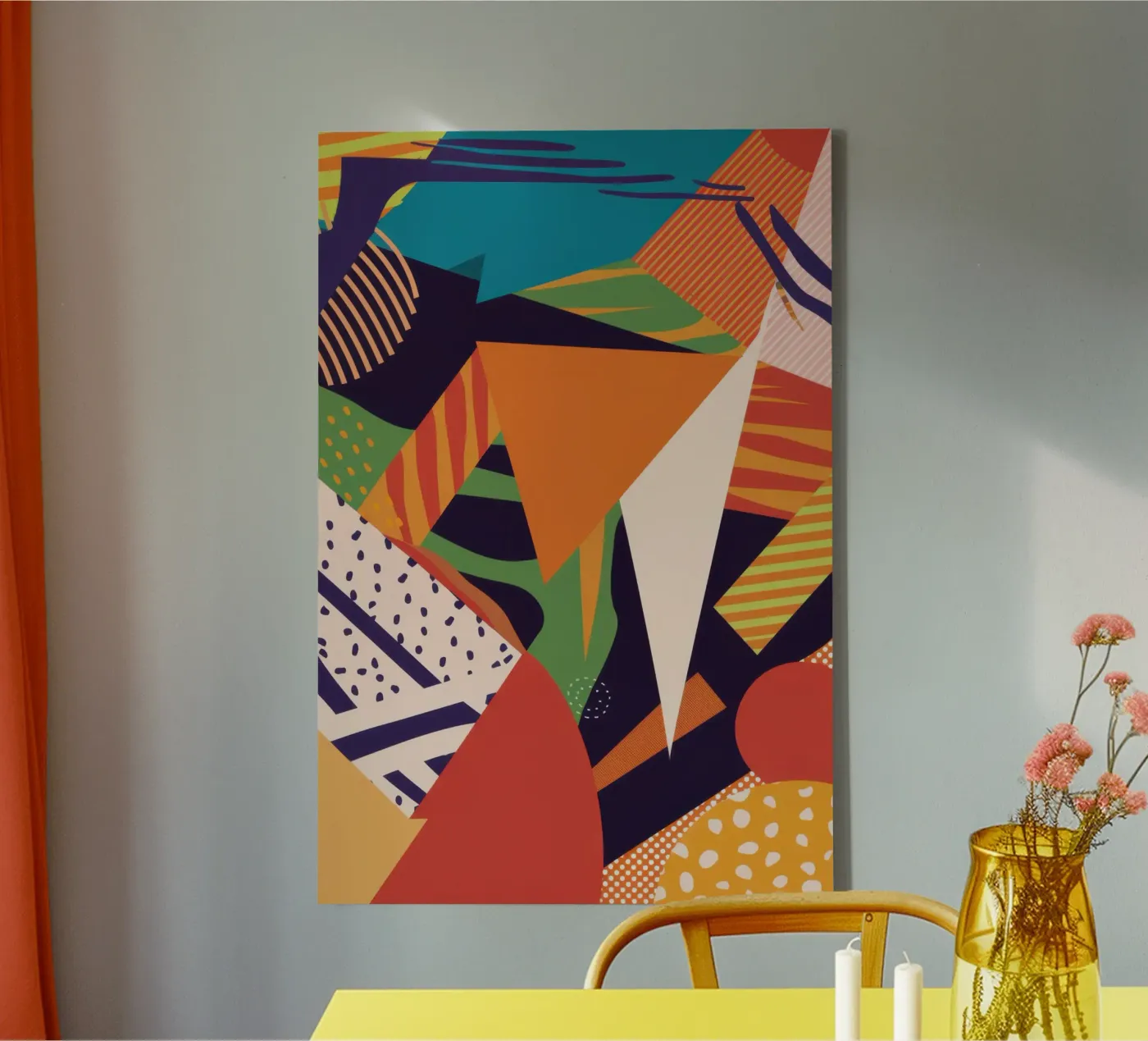 Collage met levendig patroon canvas van Frosh Pallete