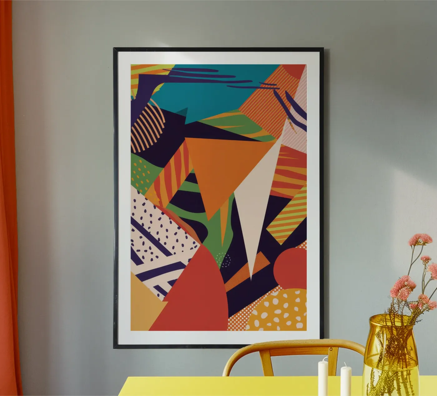 Vibrant Pattern Collage poster van Frosh Pallete