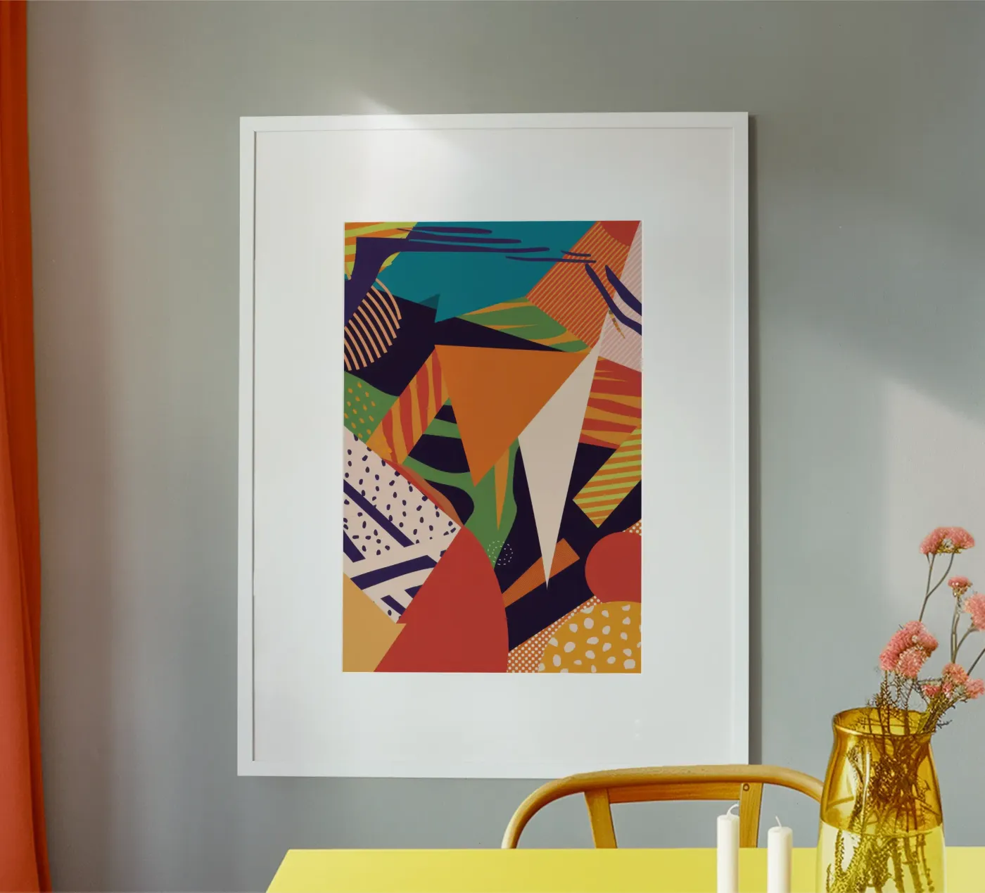 Vibrant Pattern Collage poster van Frosh Pallete