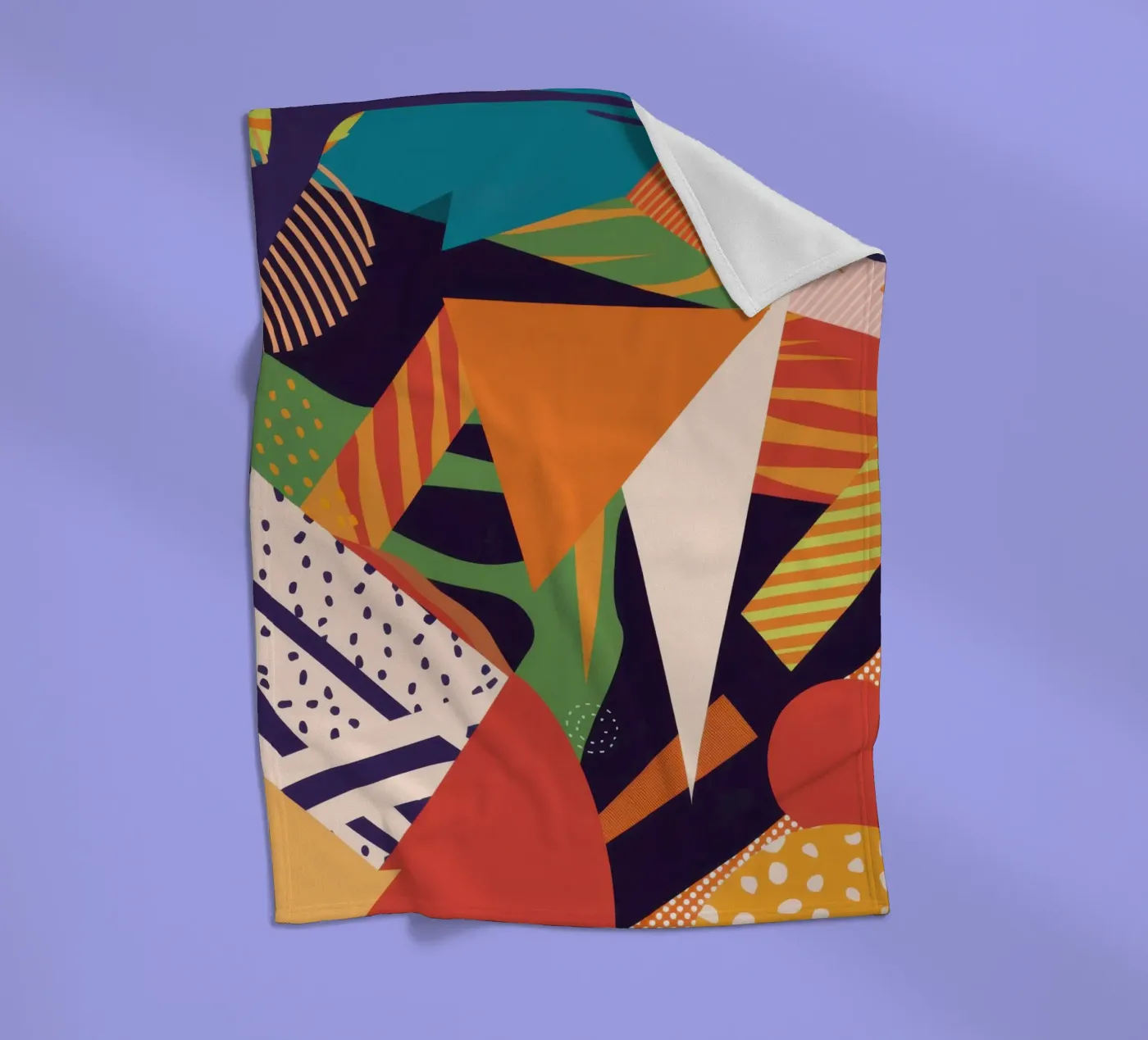 Lebendige Muster-Collage Fleecedecke von Frosh Pallete