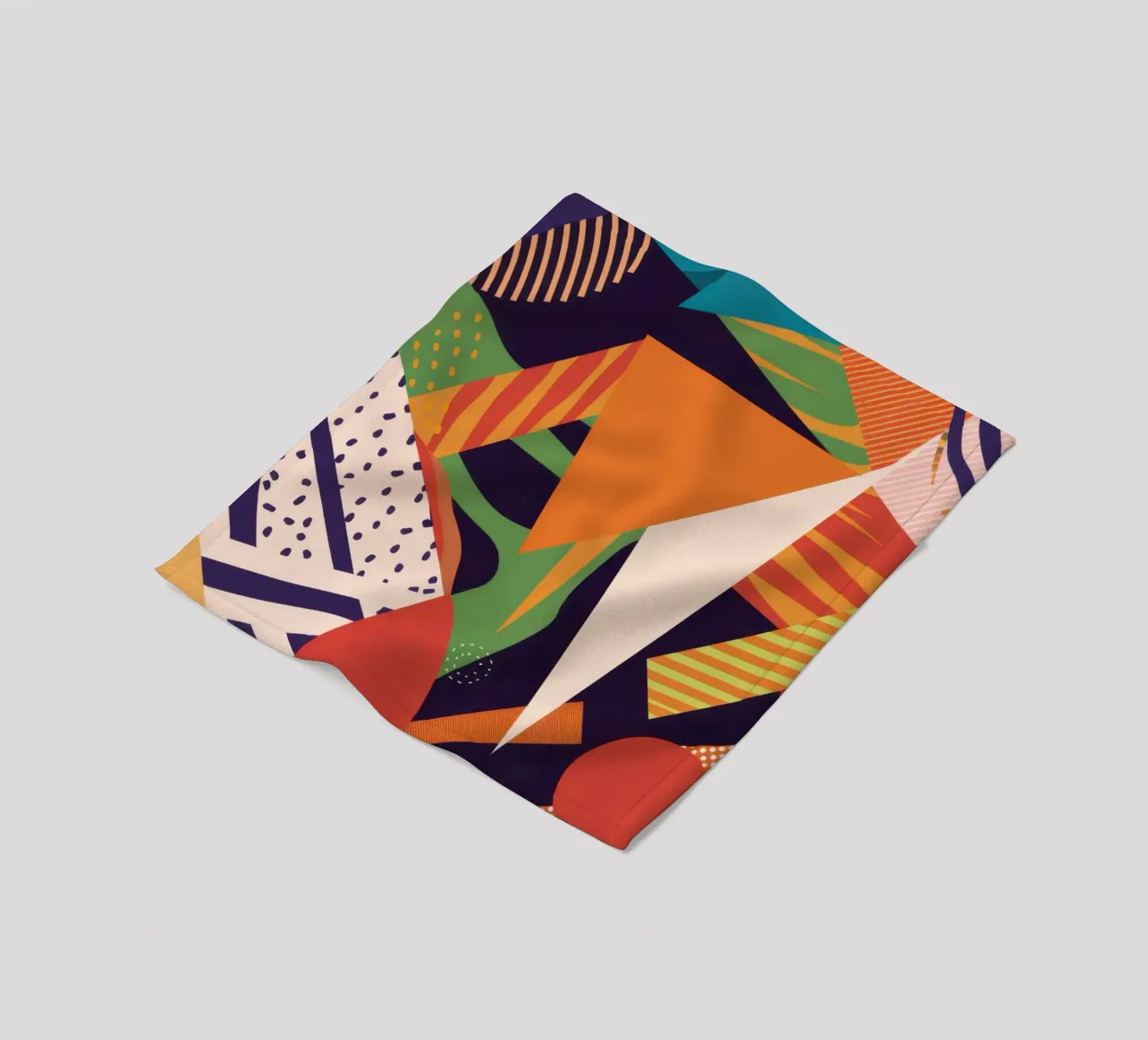 Lebendige Muster-Collage Fleecedecke von Frosh Pallete