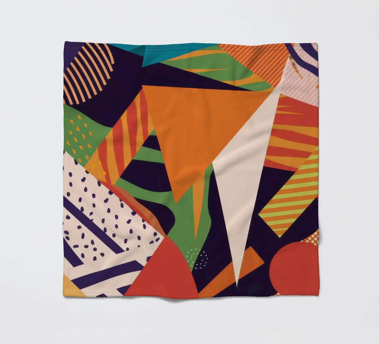 Lebendige Muster-Collage Fleecedecke von Frosh Pallete