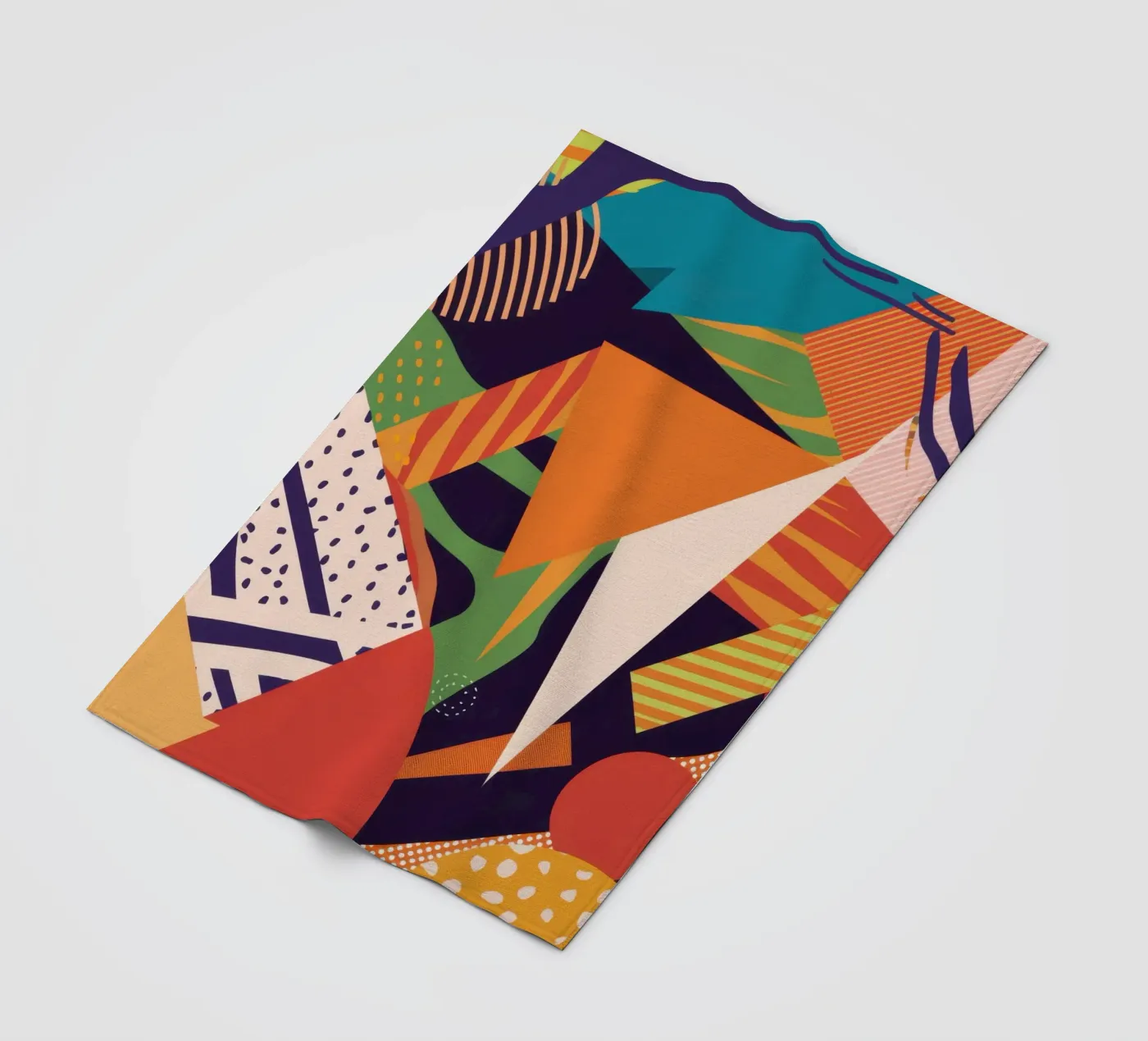 Lebendige Muster-Collage Fleecedecke von Frosh Pallete