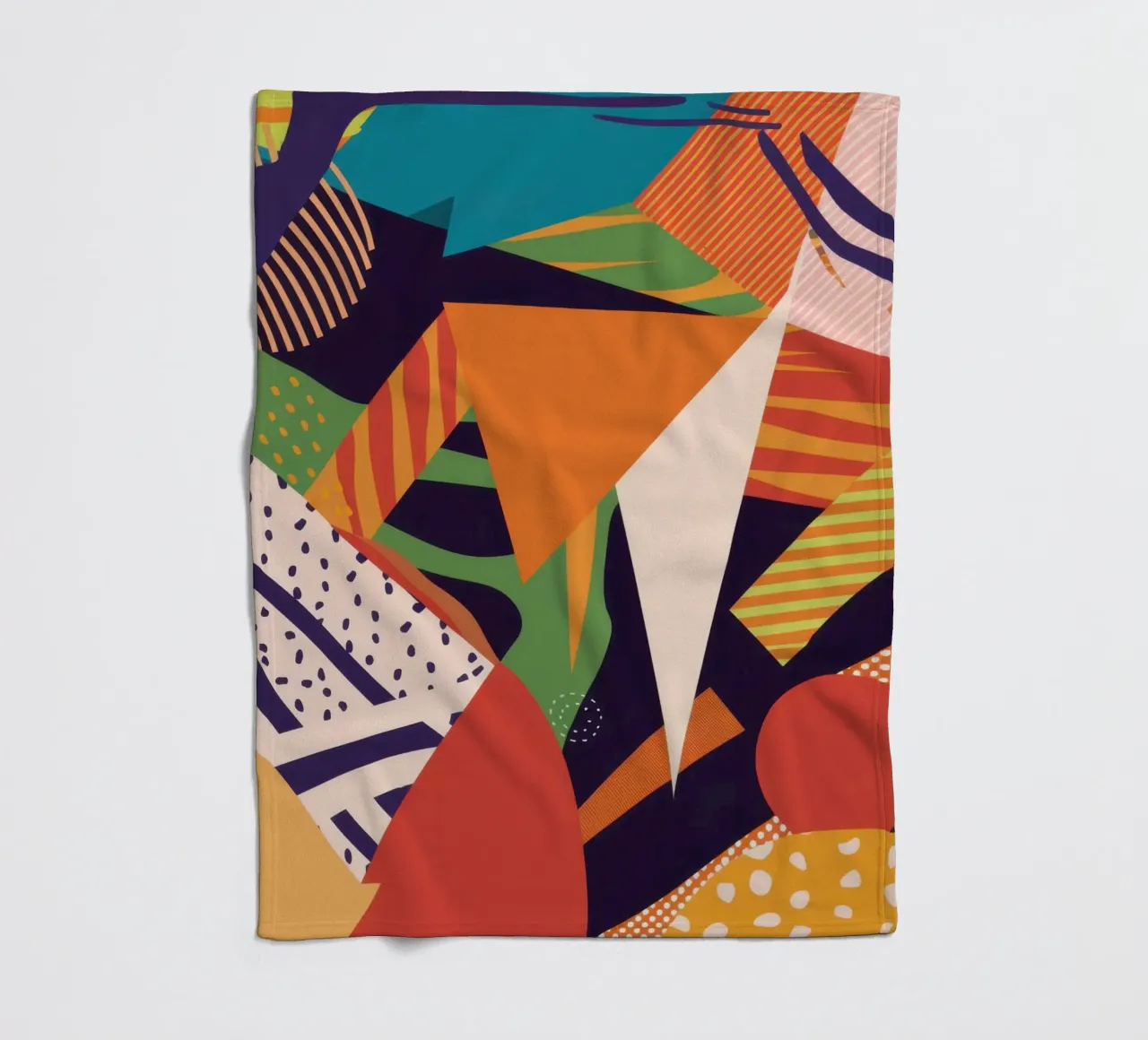 Lebendige Muster-Collage Fleecedecke von Frosh Pallete