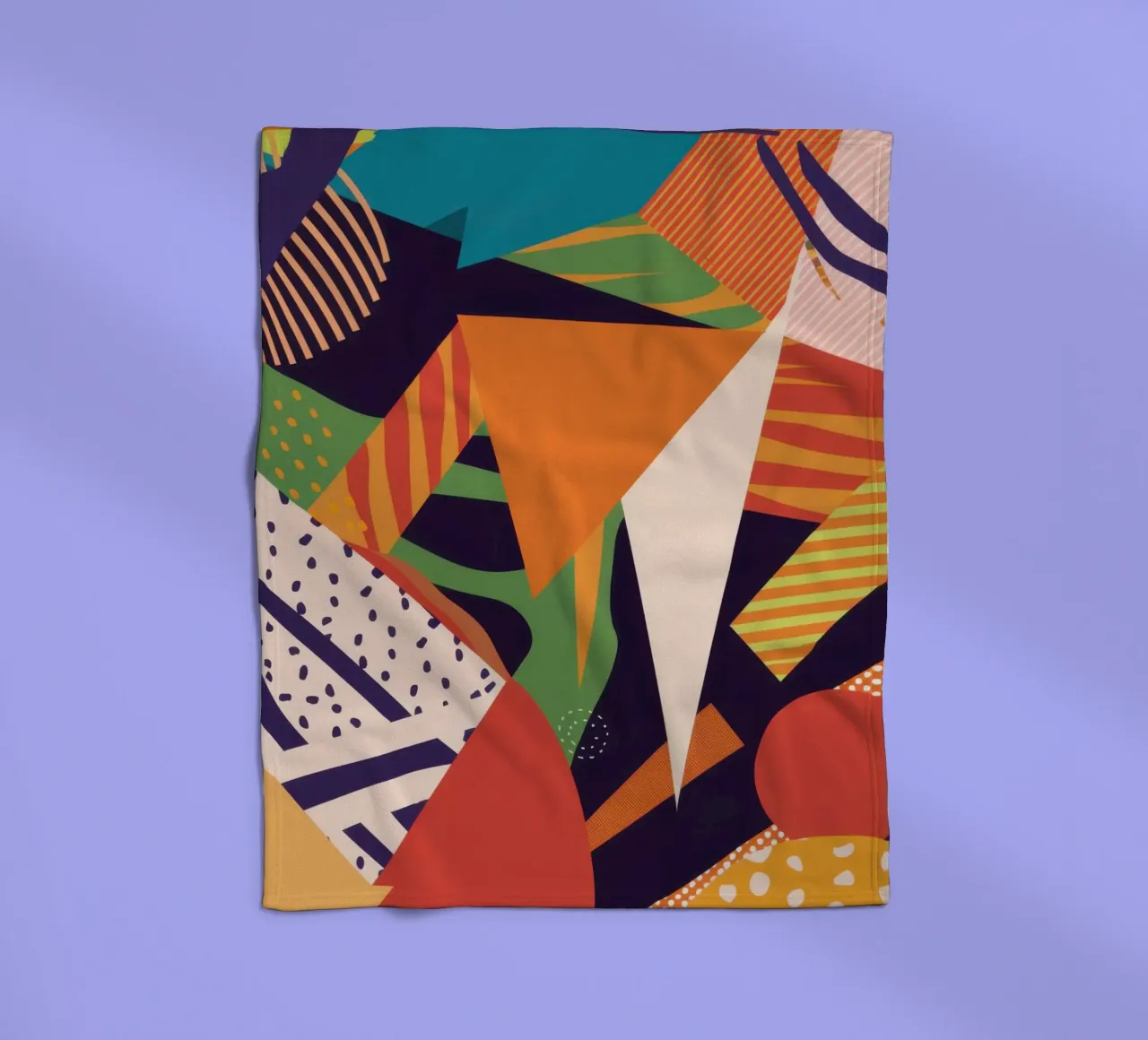 Lebendige Muster-Collage Fleecedecke von Frosh Pallete