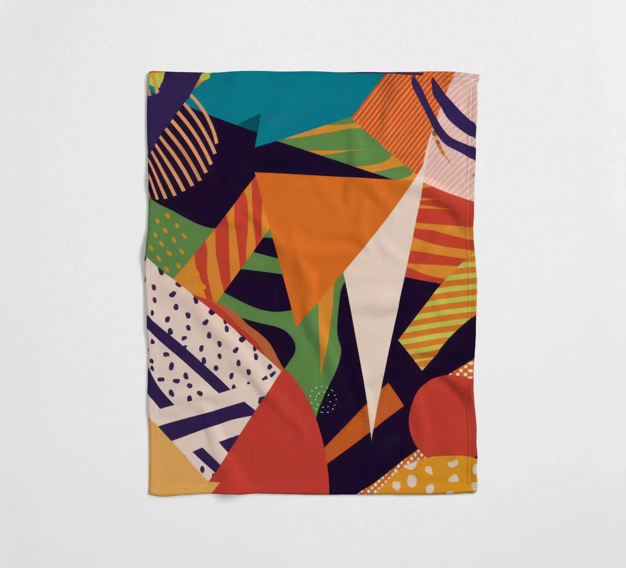 Lebendige Muster-Collage Fleecedecke von Frosh Pallete