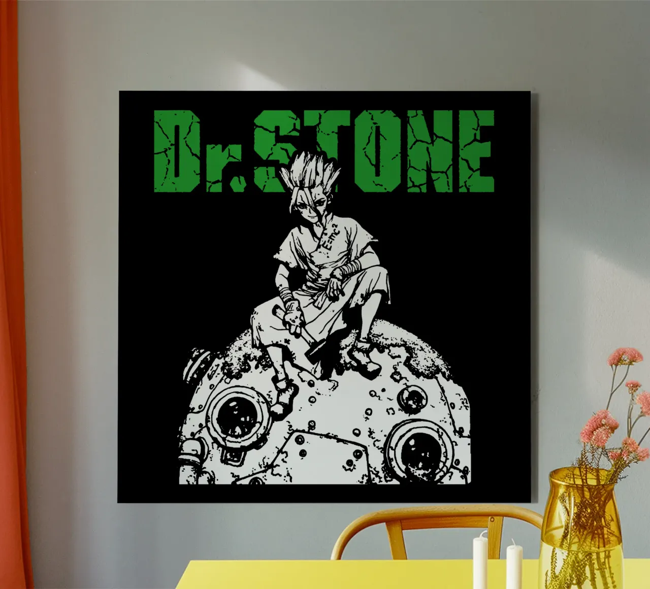 Dr. Stone Stagione 3 V1 alluminio dibond da https://www.juniqe.com/uk/shop/Henndraws