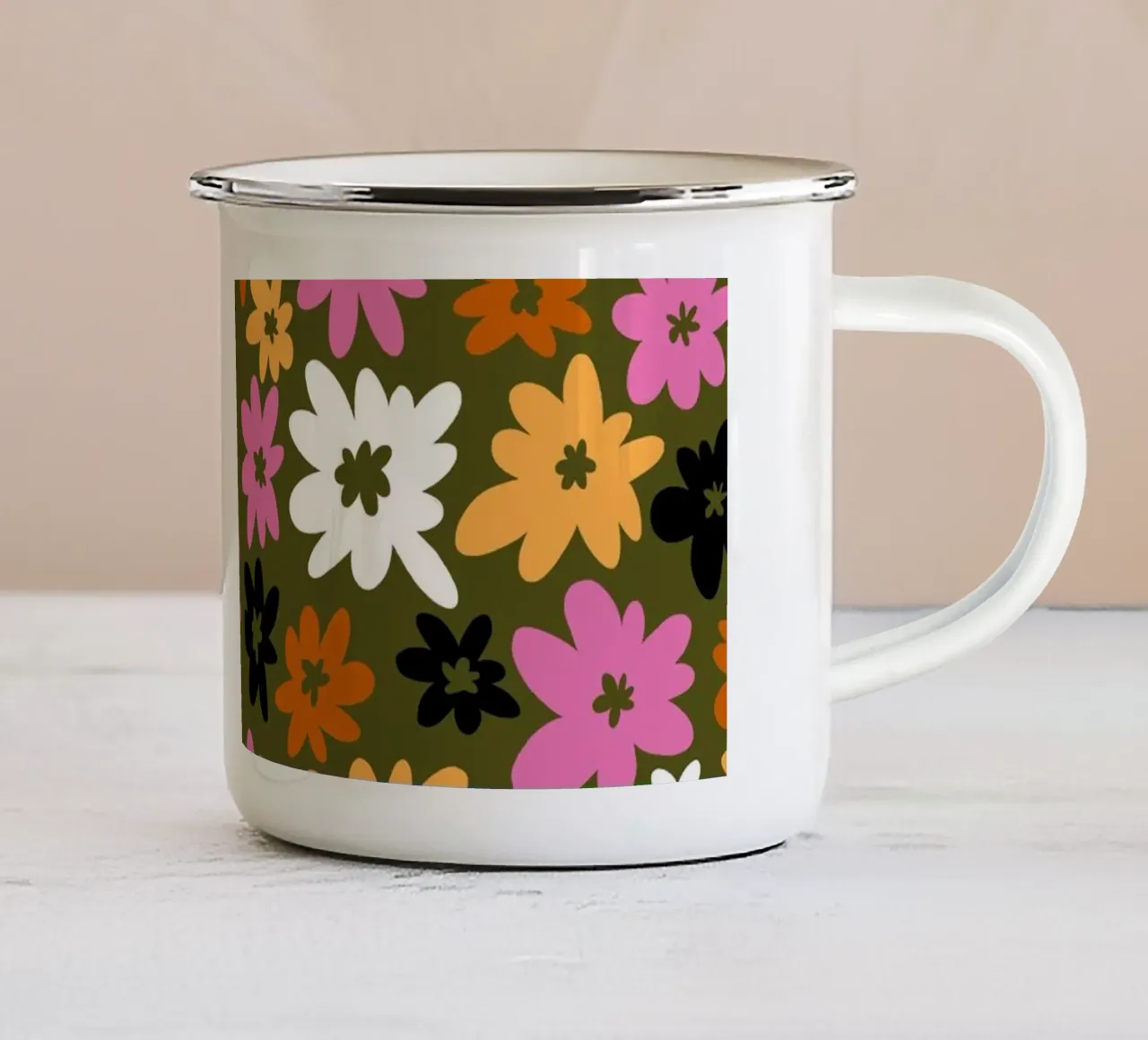 Flora Flora tazza in smalto da Arty Guava