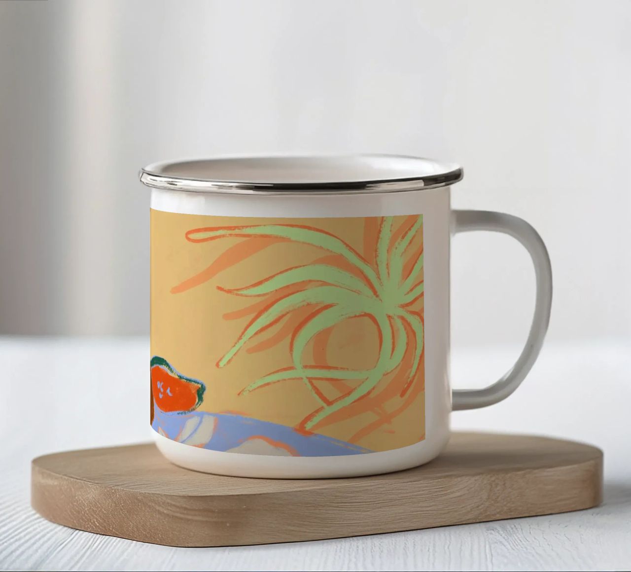 A Moment of Tranquility tazza in smalto da Arty Guava