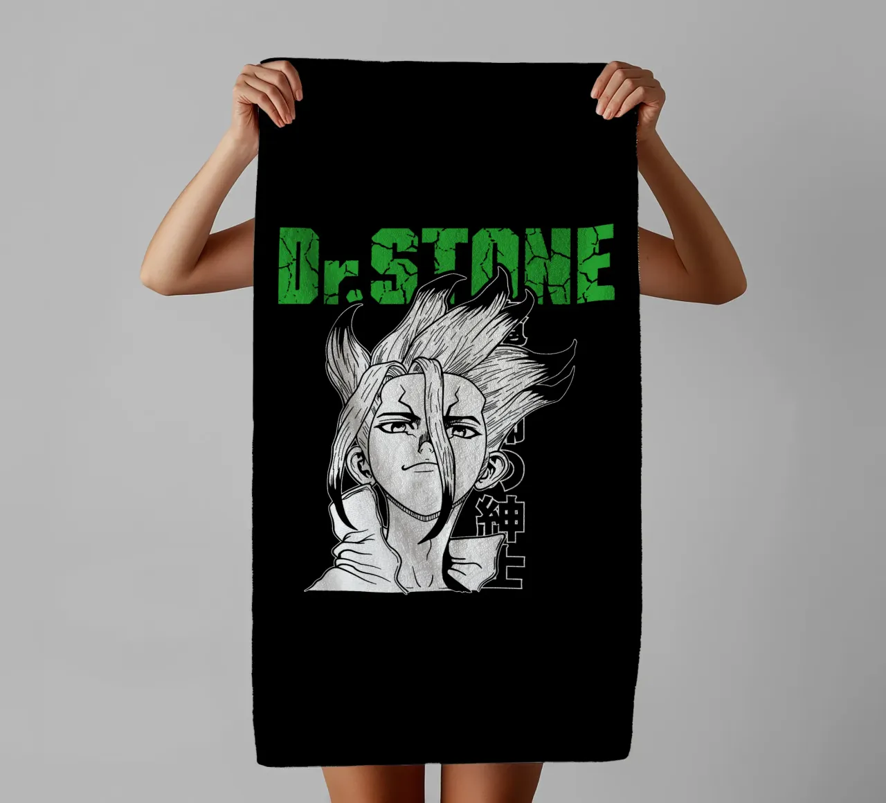 Dr. Stone Season 3 V2 towel by https://www.juniqe.com/uk/shop/Henndraws